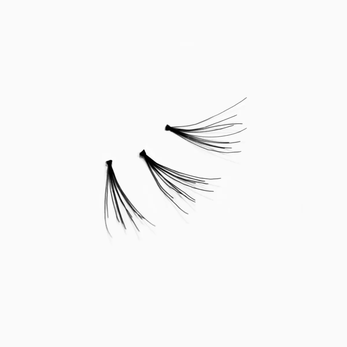 1000 Hour Individual Lashes - Black Flared Short 60pc, view 2