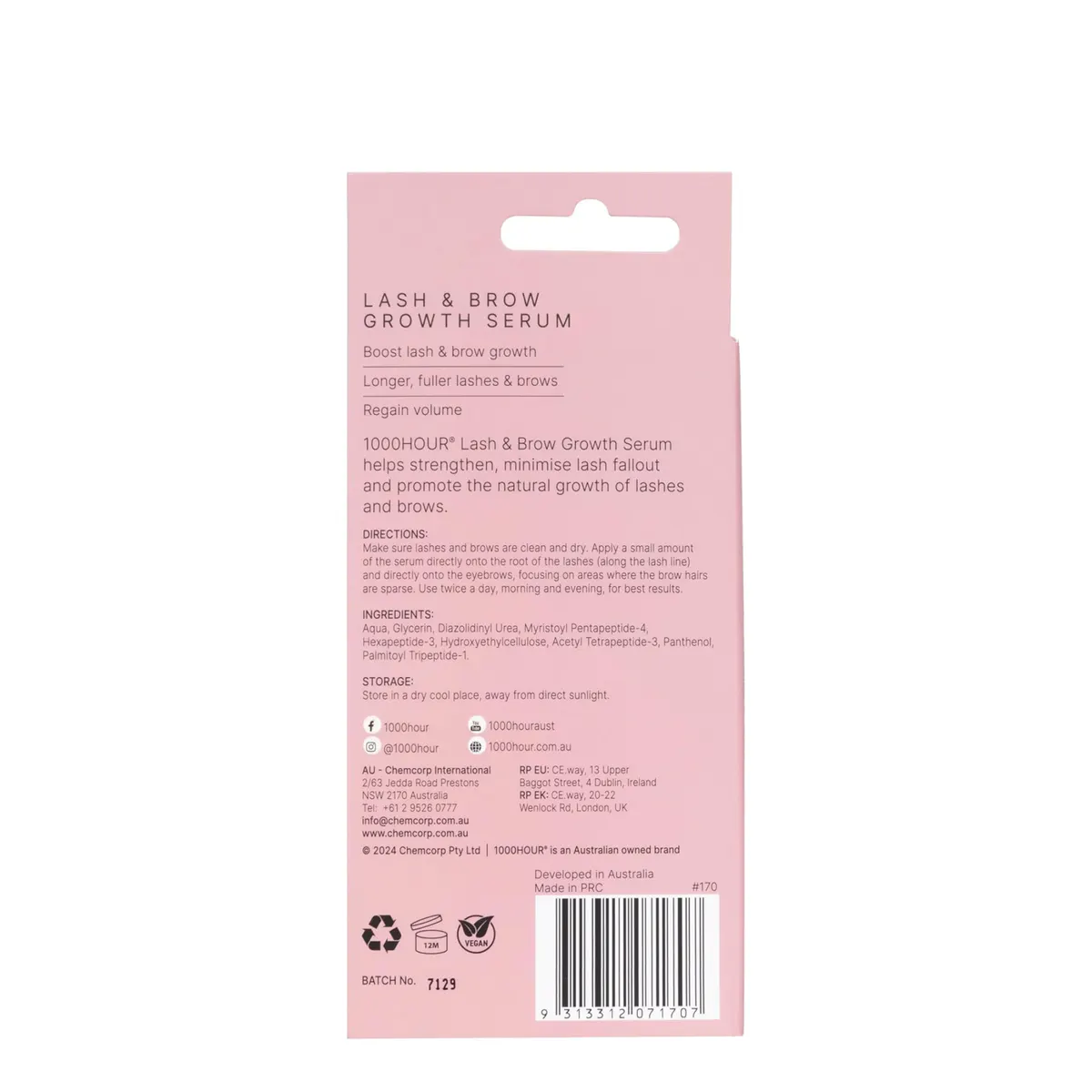 1000 Hour Lash & Brow Growth Serum 3ml, view 3