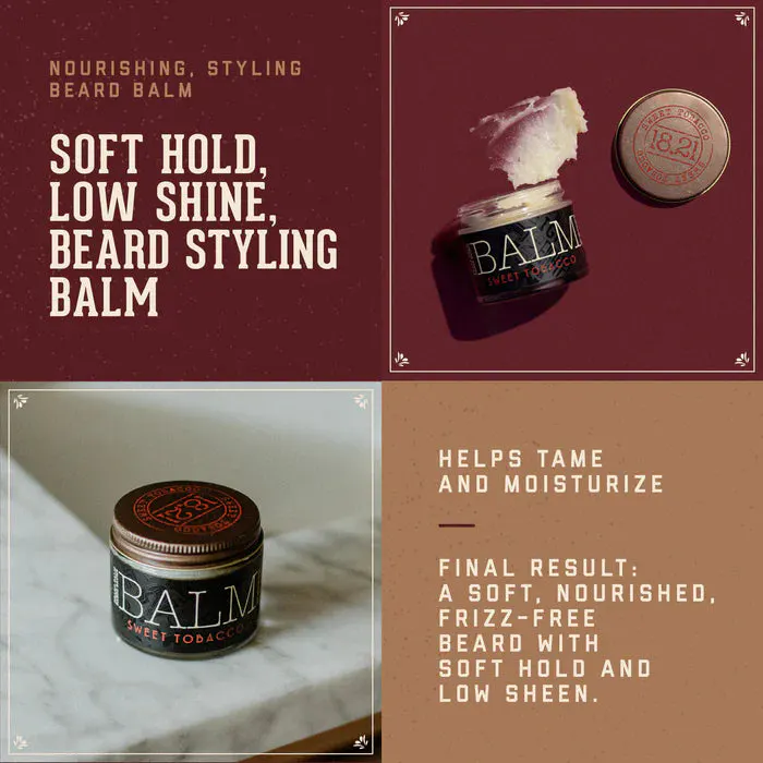 18.21 Man Made Beard Balm Sweet Tobacco 60g, view 3
