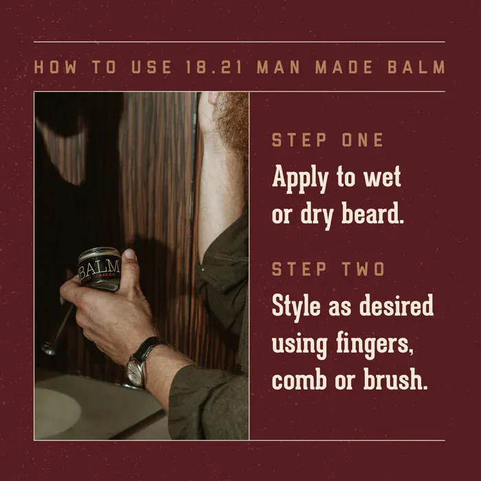 18.21 Man Made Beard Balm Sweet Tobacco 60g, view 5