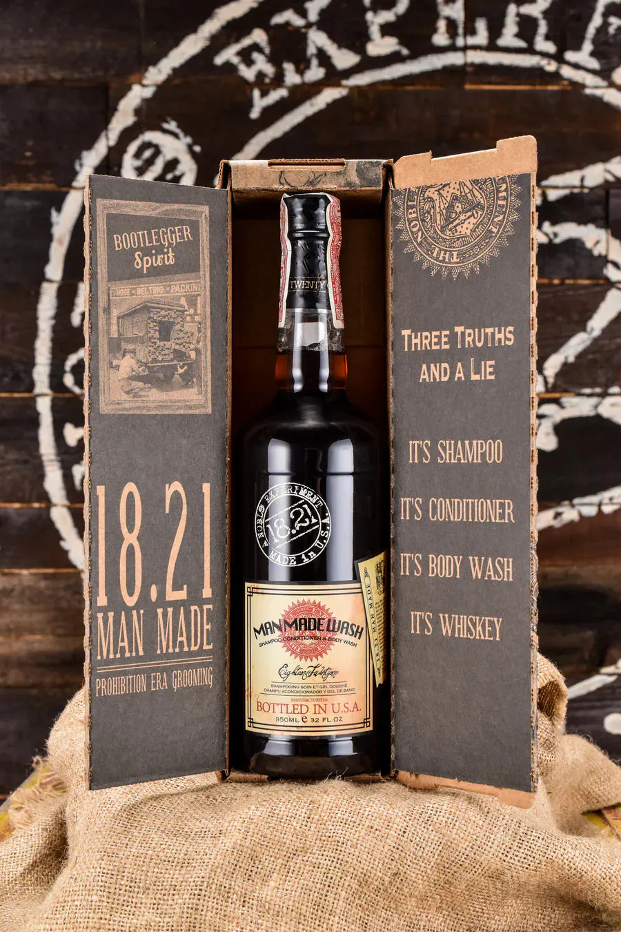 18.21 Man Made Conditioning Shampoo and Body Wash - Sweet Tobacco 950ml, view 2