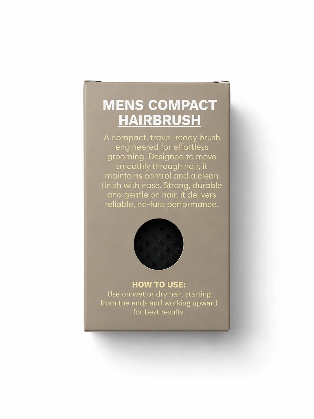 Above the Collar Mens Compact Brush - Brown, view 5