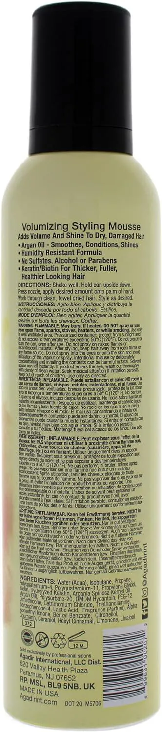 Agadir Argan Oil Styling Mousse 252ml, view 4