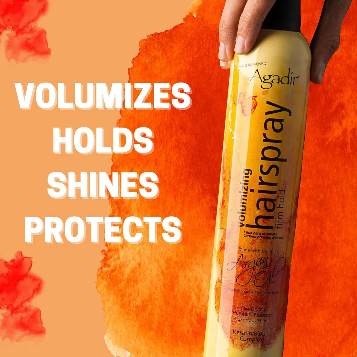 Agadir Argan Oil Volumizing Firm Hold Hairspray 350ml, view 3