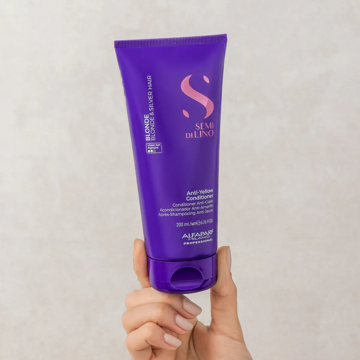 Alfaparf Milano Semi di Lino Blonde Anti-Yellow Conditioner 200ml, view 4