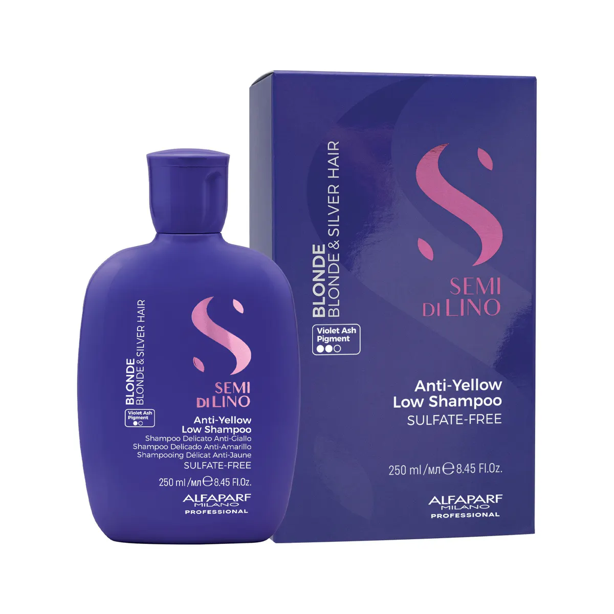 Alfaparf Milano Semi di Lino Blonde Anti-Yellow Shampoo 250ml, view 5