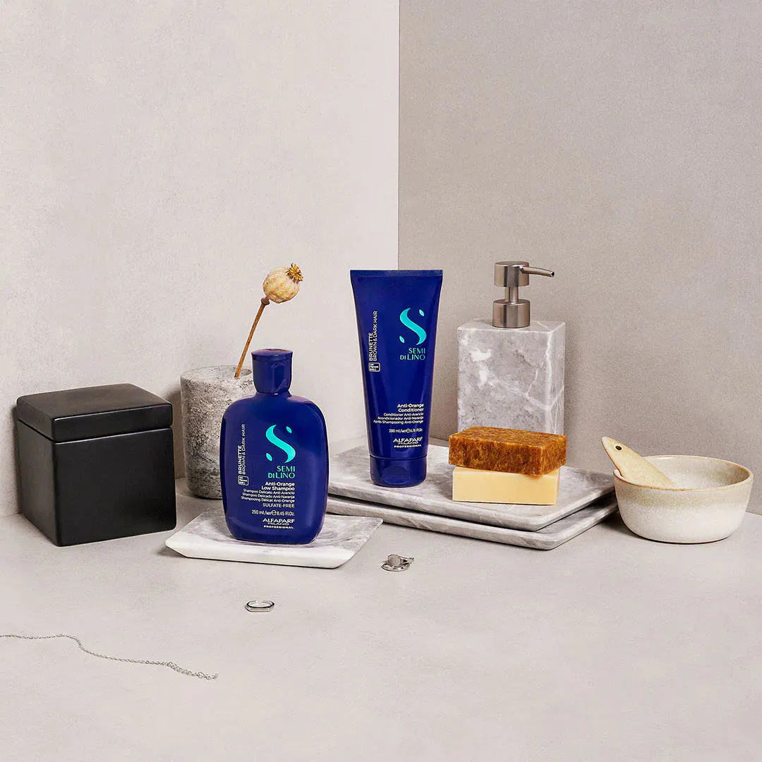 Alfaparf Milano Semi Di Lino Brunette Anti-Orange Duo Bundle, view 6