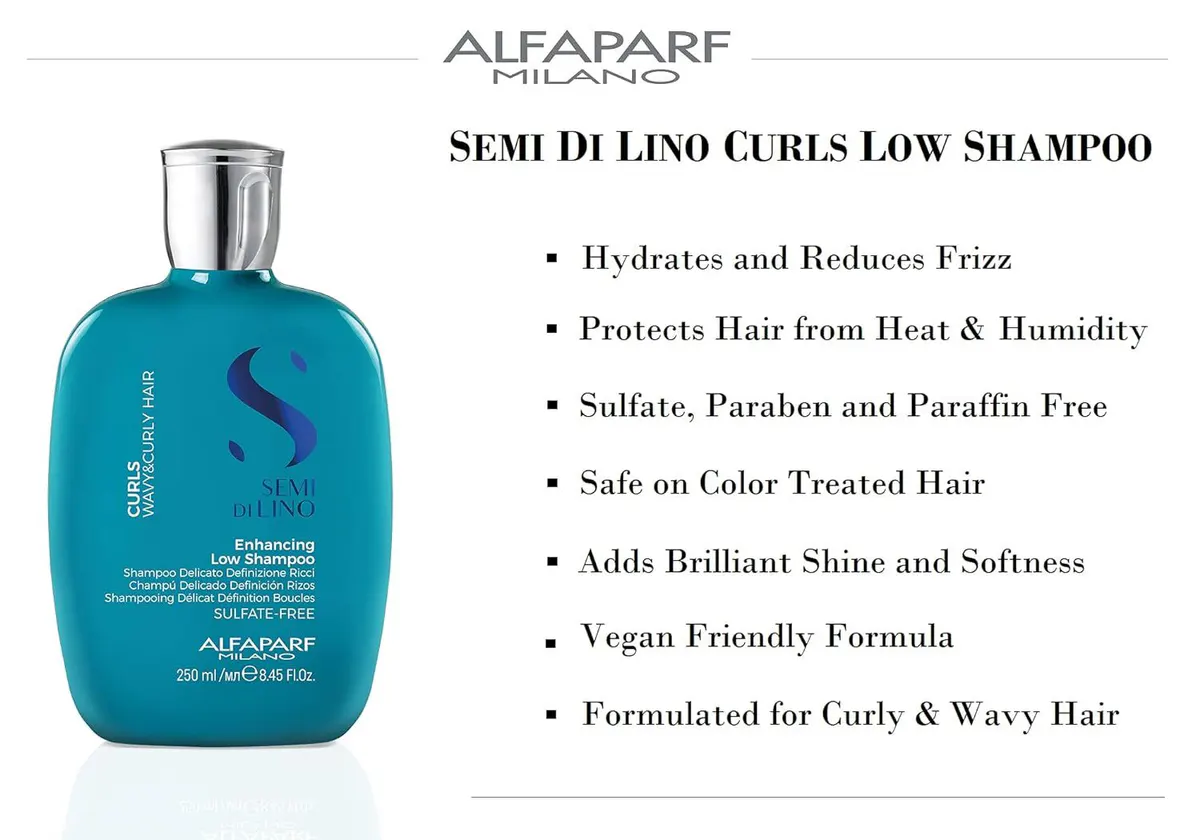 Alfaparf Milano Semi Di Lino Curls Enhancing Low Shampoo 250ml, view 5