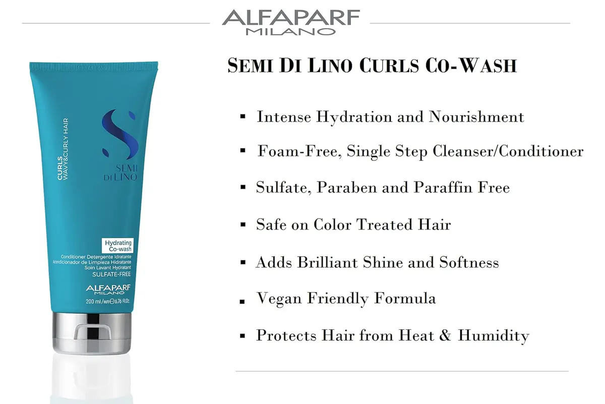 Alfaparf Milano Semi Di Lino Curls Hydrating Co-Wash 200ml, view 3