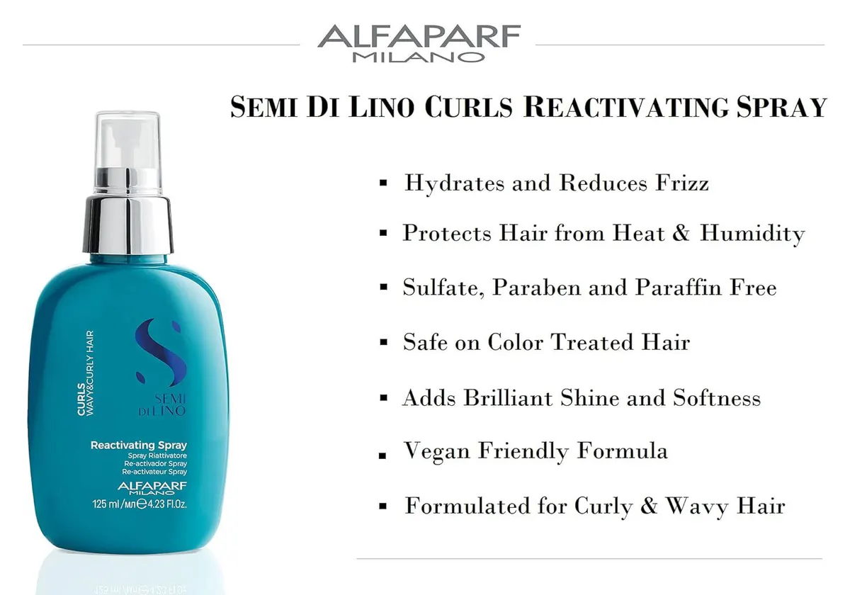 Alfaparf Milano Semi Di Lino Curls Reactivating Spray 125ml, view 4