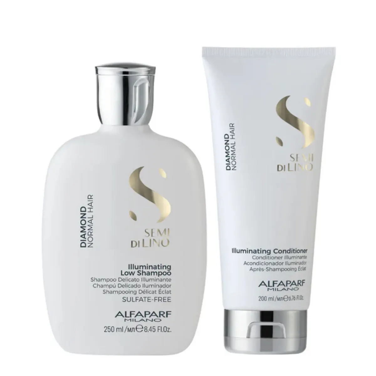 Alfaparf Milano Semi Di Lino Diamond Illuminating Duo Bundle