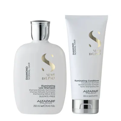 Alfaparf Milano Semi Di Lino Diamond Illuminating Duo Bundle