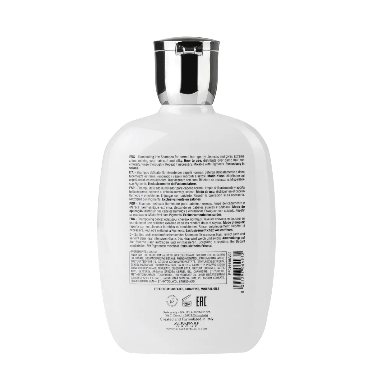 Alfaparf Milano Semi Di Lino Diamond Illuminating Low Shampoo 250ml, view 6
