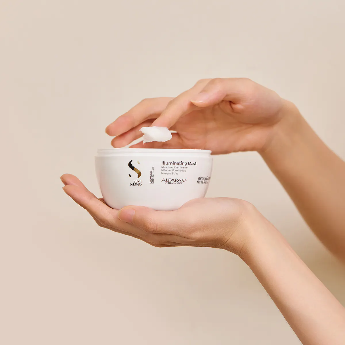 Alfaparf Milano Semi Di Lino Diamond Illuminating Mask 200ml, view 3