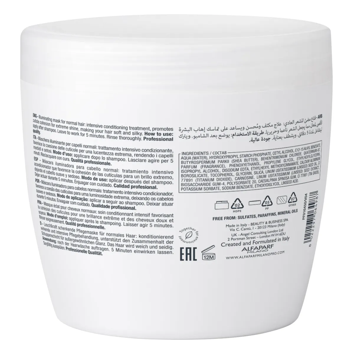 Alfaparf Milano Semi Di Lino Diamond Illuminating Mask 500ml, view 4