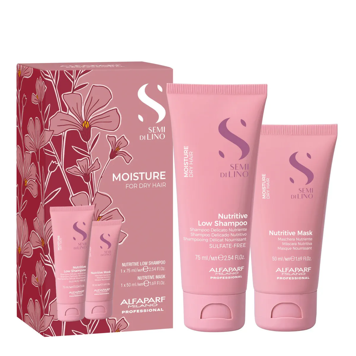 Alfaparf Milano Semi Di Lino Moisture Mini Size Kit
