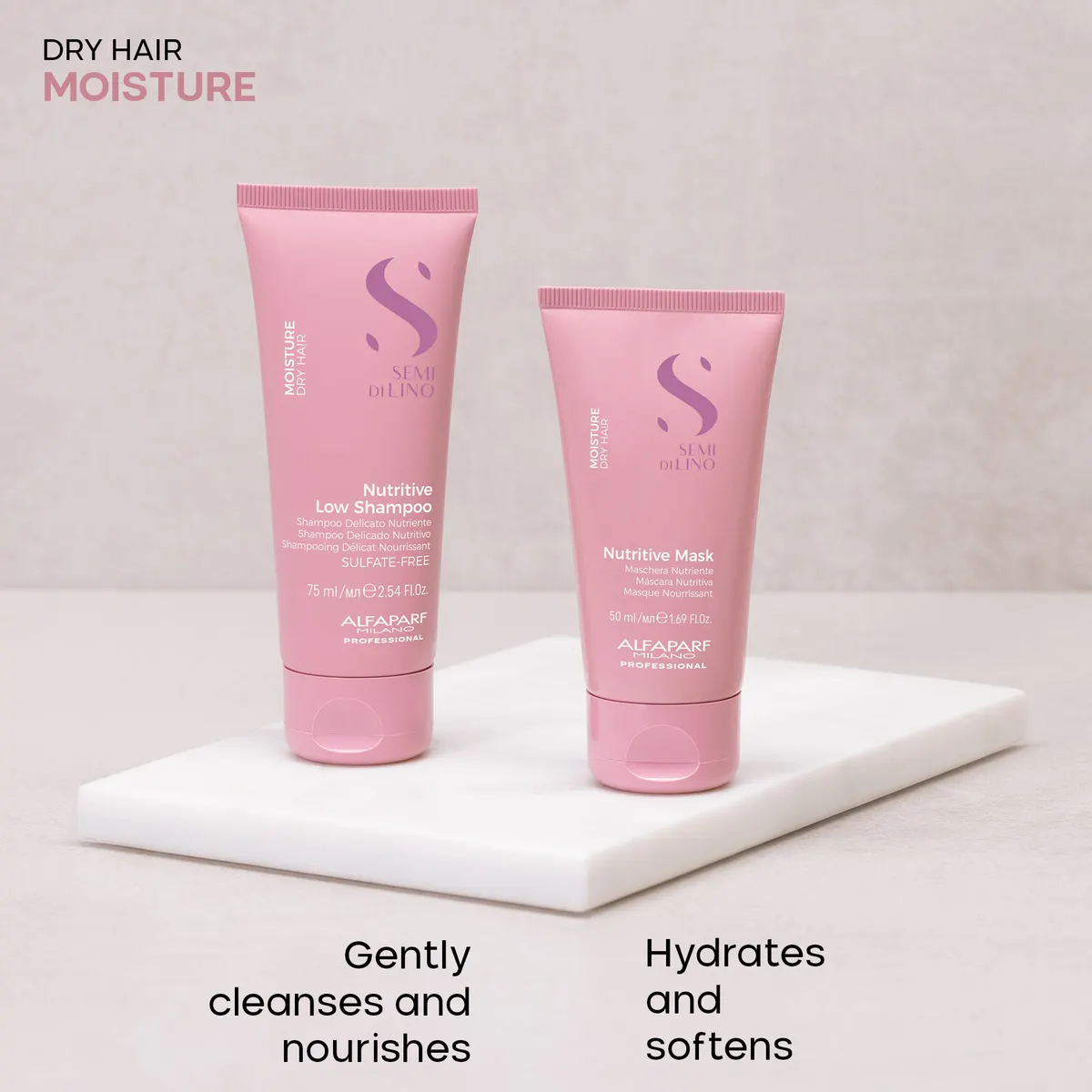 Alfaparf Milano Semi Di Lino Moisture Mini Size Kit, view 2