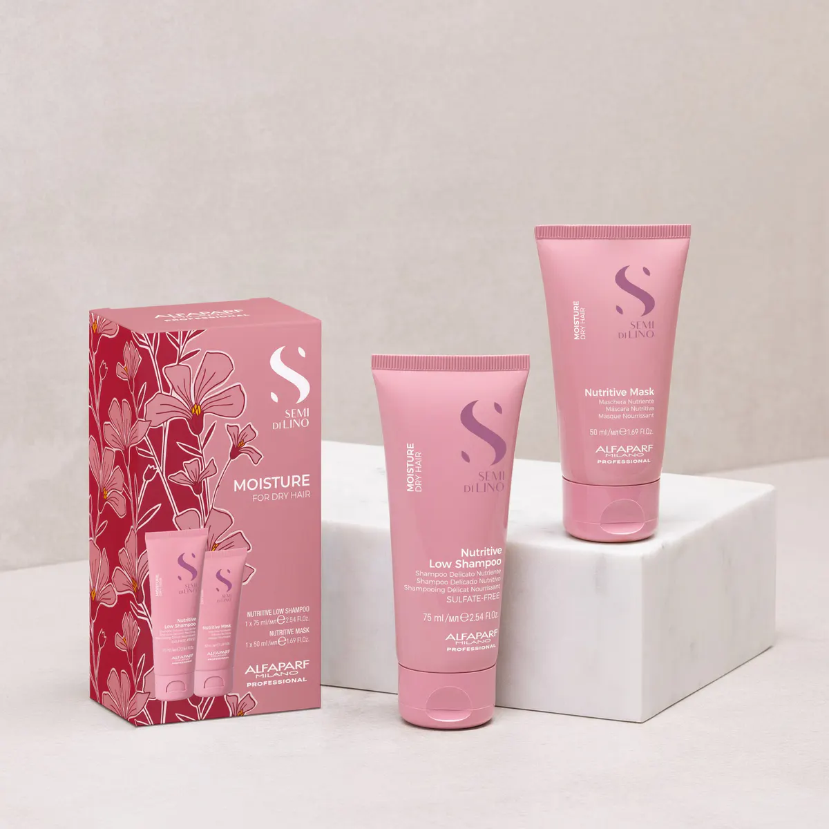 Alfaparf Milano Semi Di Lino Moisture Mini Size Kit, view 3