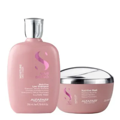 Alfaparf Milano Semi Di Lino Moisture Nutritive Duo Bundle