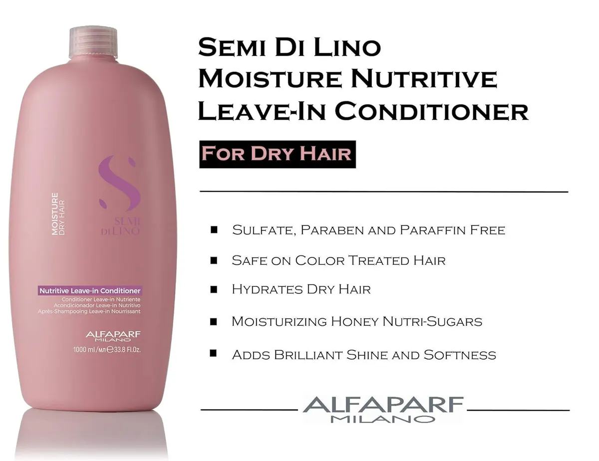 Alfaparf Milano Semi Di Lino Moisture Nutritive Leave In Conditioner 1000ml, view 4