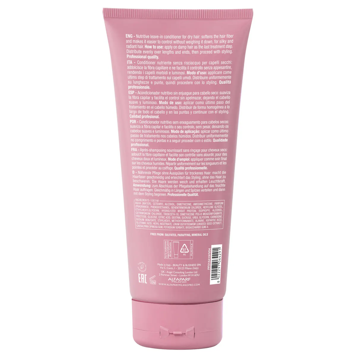 Alfaparf Milano Semi Di Lino Moisture Nutritive Leave In Conditioner 200ml, view 7