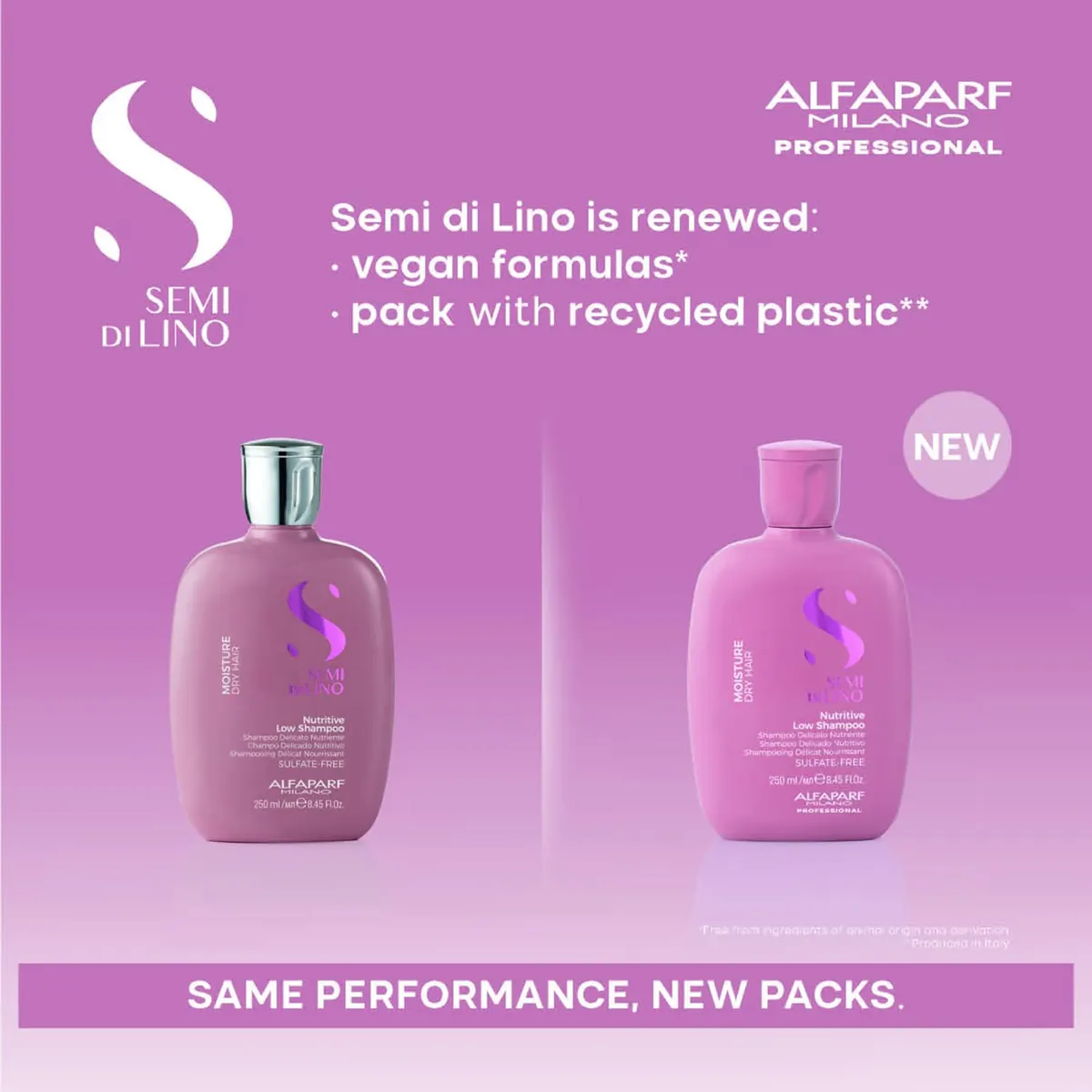 Alfaparf Milano Semi Di Lino Moisture Nutritive Low Shampoo 250ml, view 4