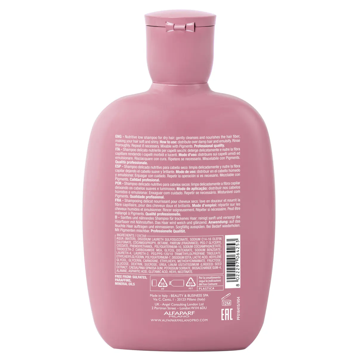 Alfaparf Milano Semi Di Lino Moisture Nutritive Low Shampoo 250ml, view 6