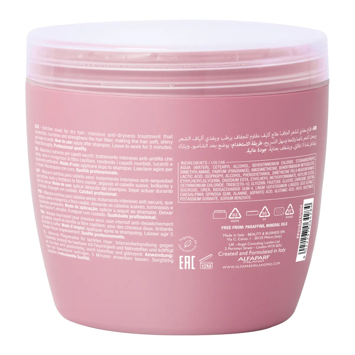 Alfaparf Milano Semi Di Lino Moisture Nutritive Mask 500ml, view 6