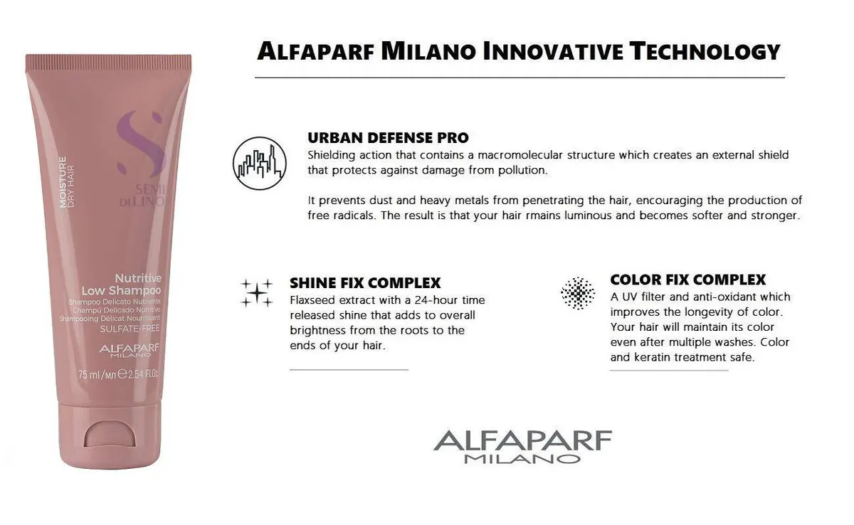 Alfaparf Milano Semi di Lino Moisture Nutritive Shampoo 75ml, view 3