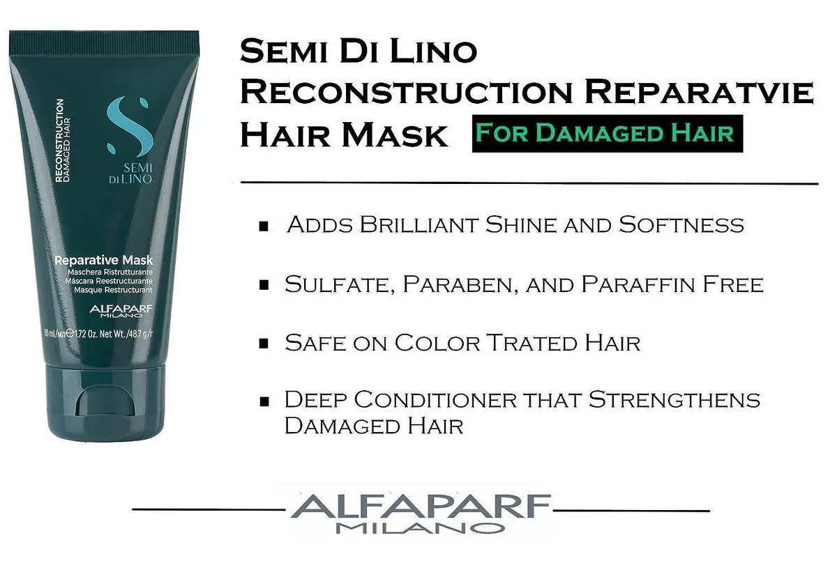Alfaparf Milano Semi di Lino Reconstruction Reparative Mask 50ml, view 4