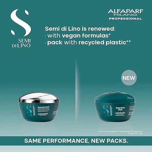 Alfaparf Milano Semi Di Lino Reconstruction Reparative Mask 200ml, view 5