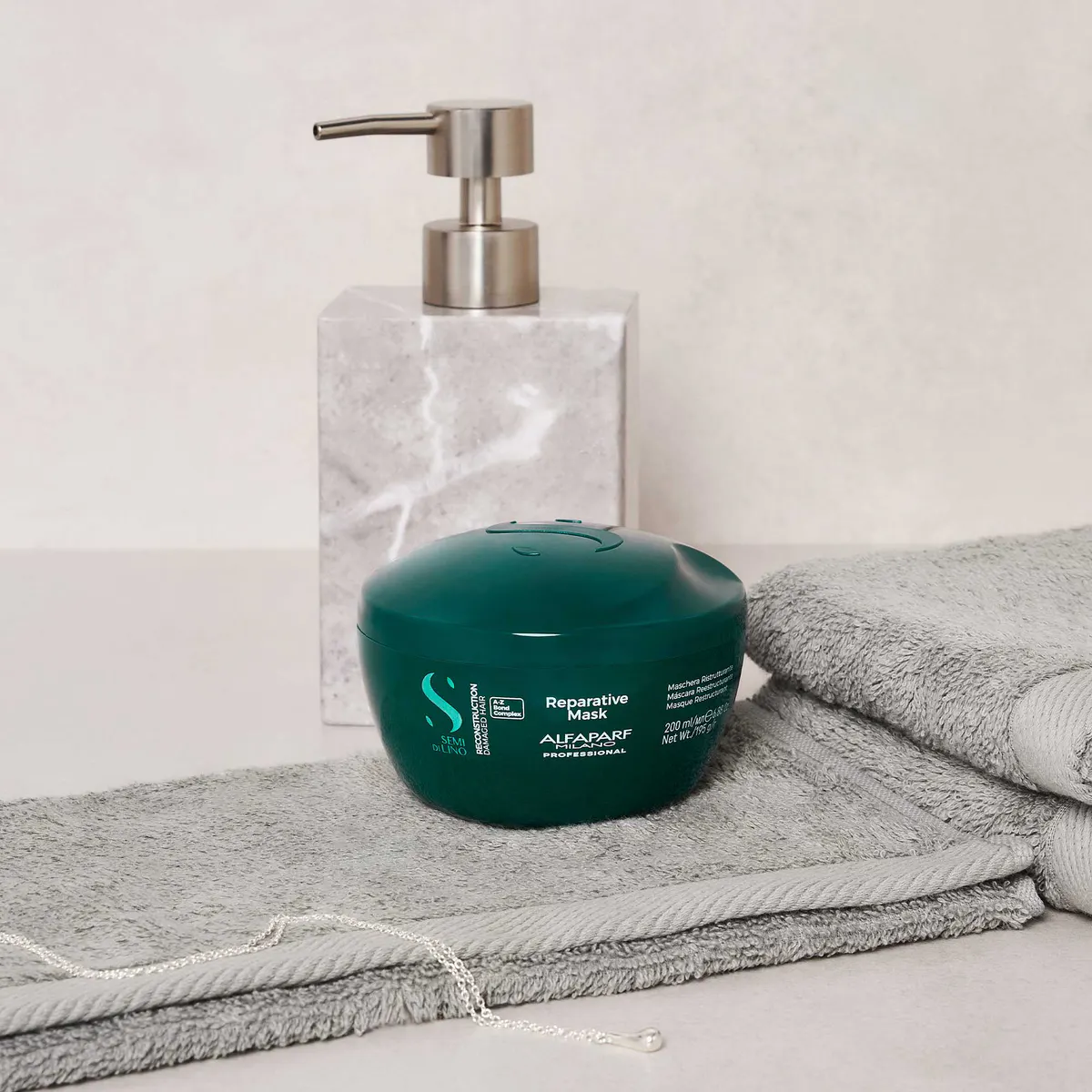 Alfaparf Milano Semi Di Lino Reconstruction Reparative Mask 200ml, view 6