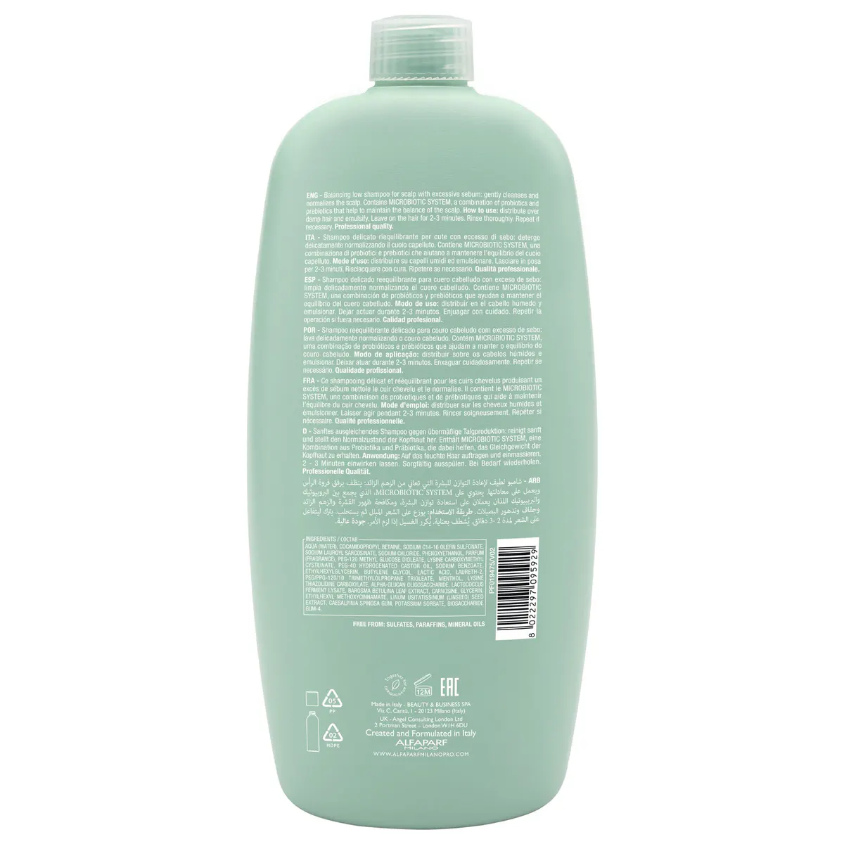 Alfaparf Milano Semi Di Lino Scalp Rebalance Balancing Low Shampoo 1000ml, view 5