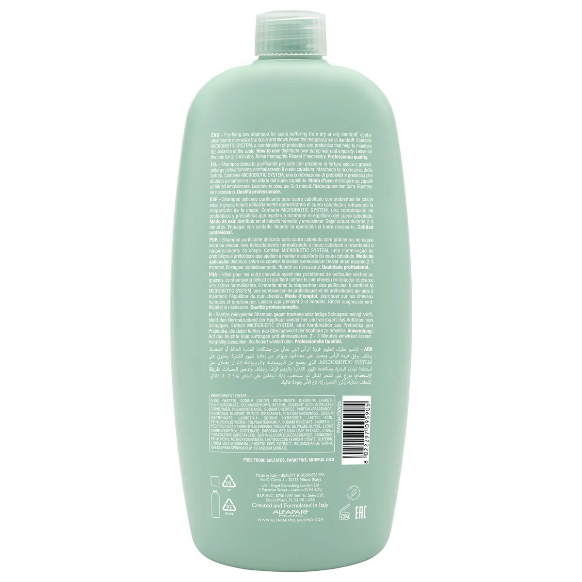 Alfaparf Milano Semi Di Lino Scalp Rebalance Purifying Low Shampoo 1000ml, view 5