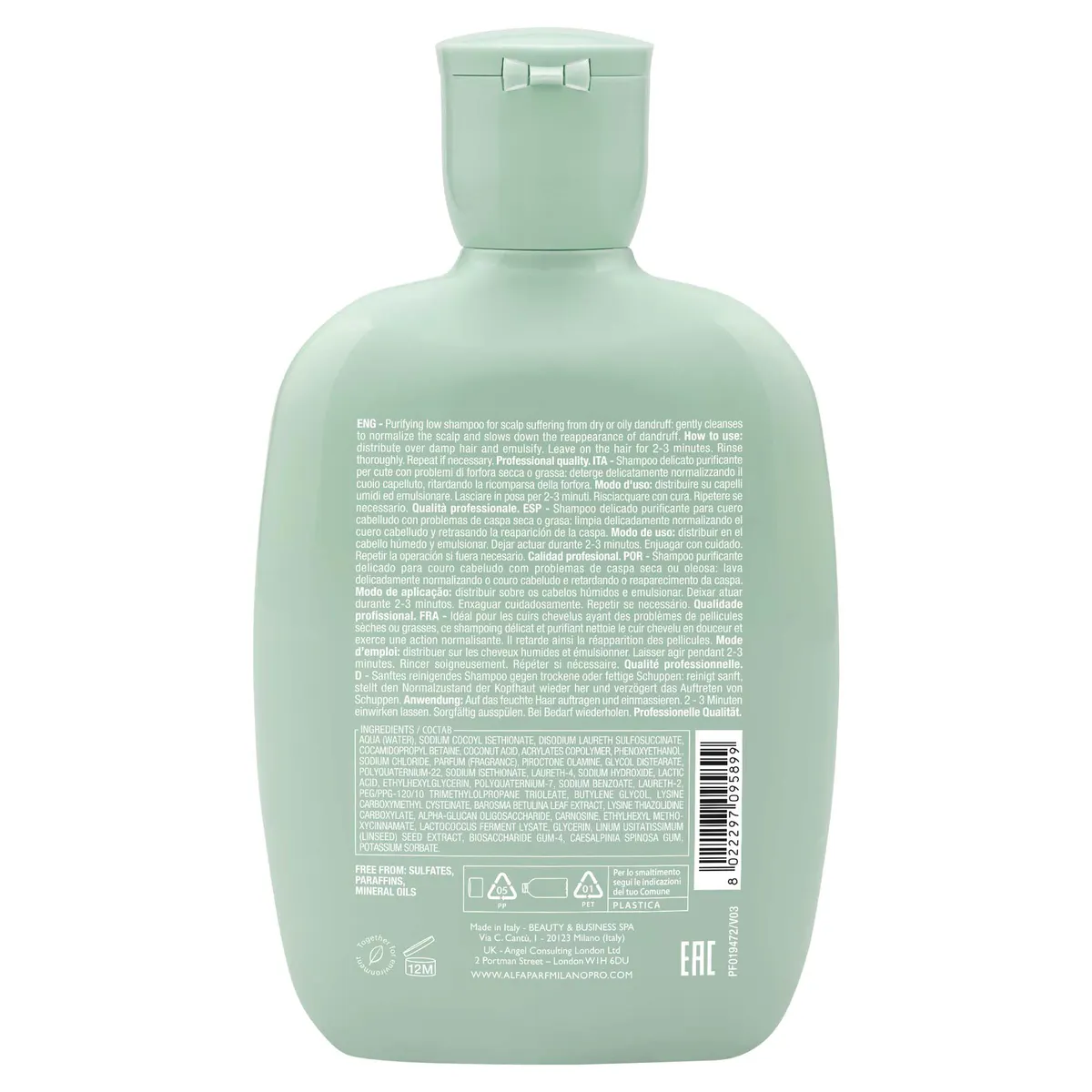 Alfaparf Milano Semi Di Lino Scalp Rebalance Purifying Low Shampoo 250ml, view 5