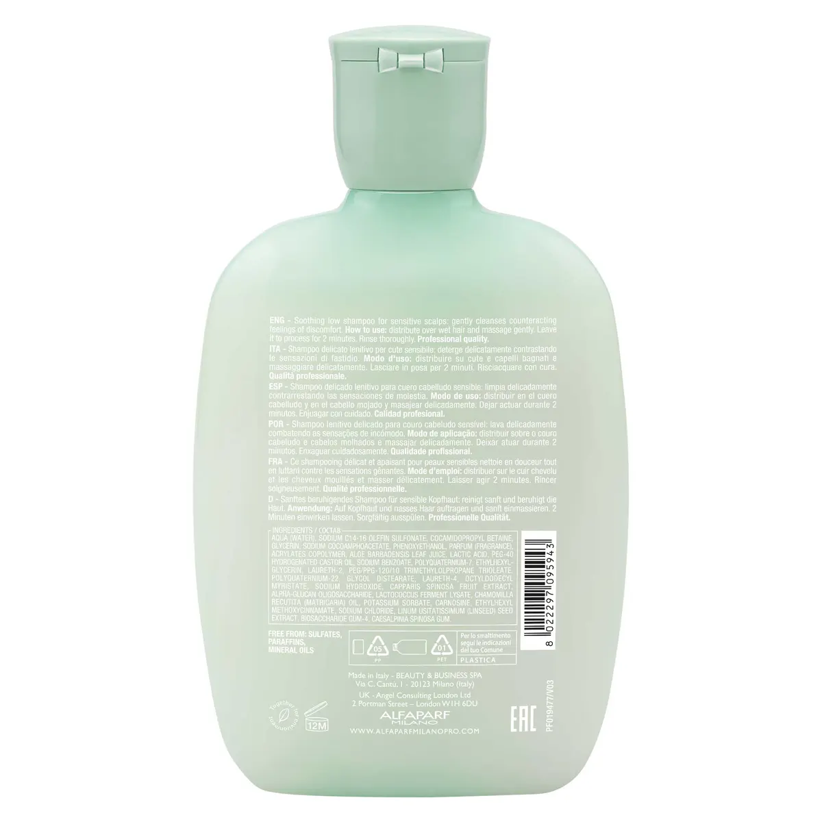 Alfaparf Milano Semi Di Lino Scalp Relief Calming Micellar Low Shampoo 250ml, view 7