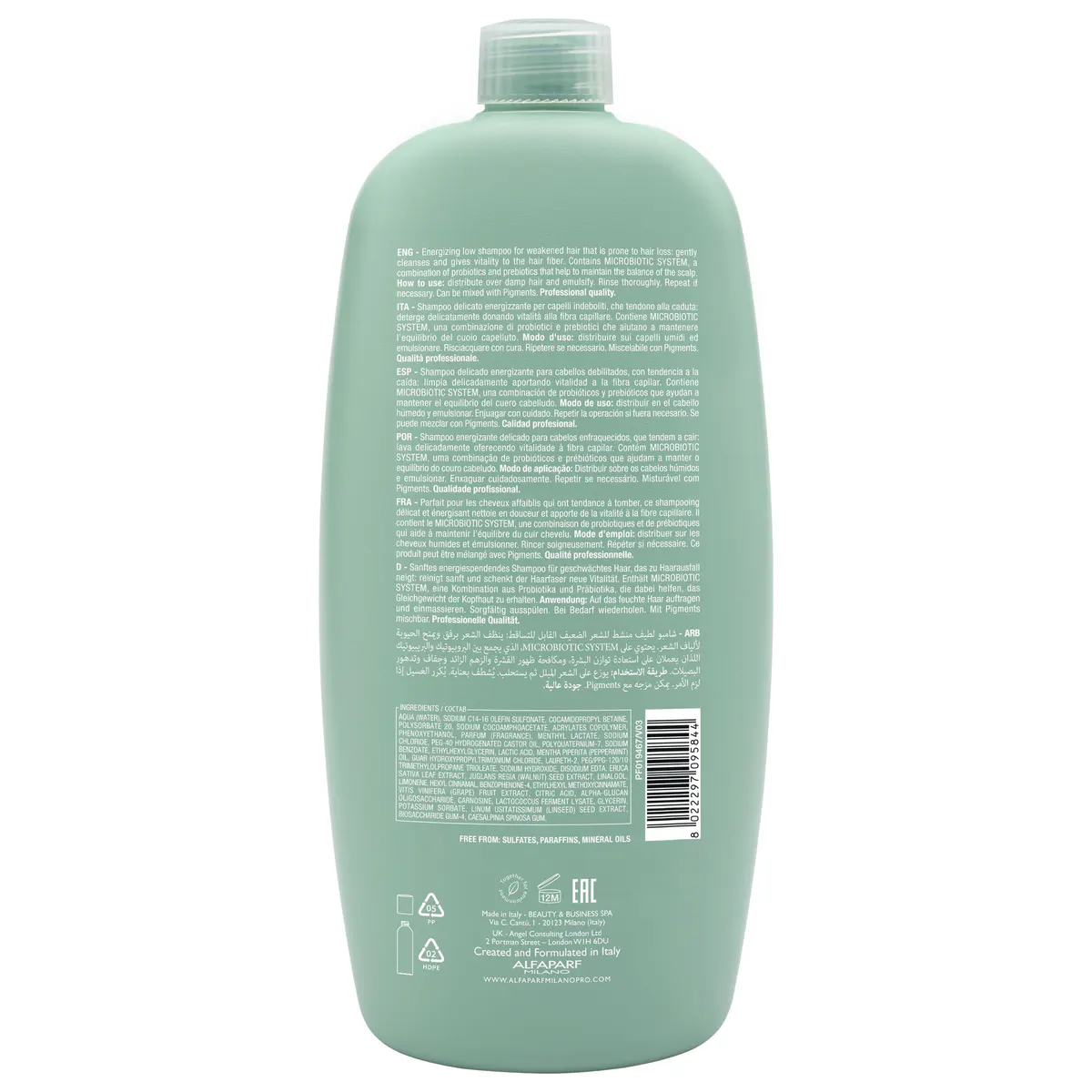Alfaparf Milano Semi Di Lino Scalp Renew Energizing Low Shampoo 1000ml, view 6