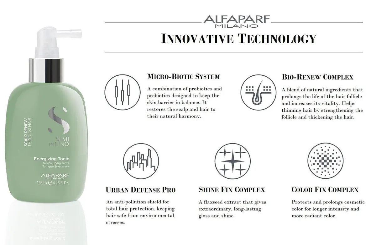 Alfaparf Milano Semi Di Lino Scalp Renew Energizing Tonic 125ml, view 4
