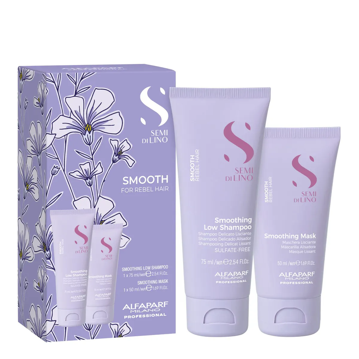 Alfaparf Milano Semi Di Lino Smooth Mini Size Kit