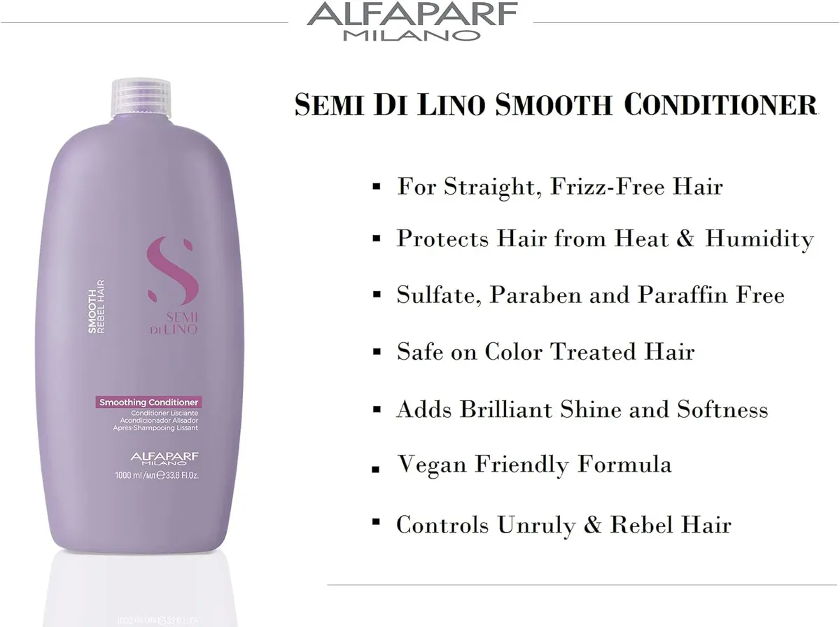 Alfaparf Milano Semi di Lino Smooth Smoothing Conditioner 1000ml, view 6