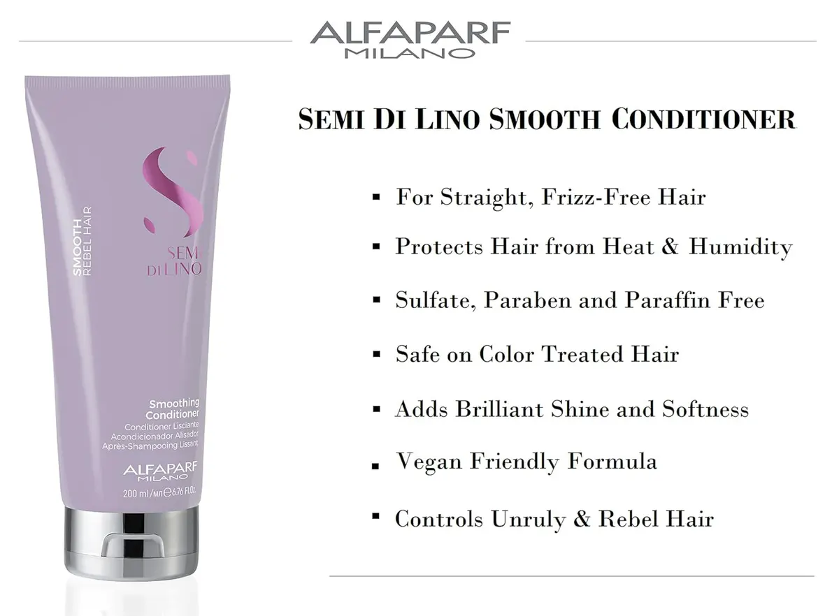 Alfaparf Milano Semi di Lino Smooth Smoothing Conditioner 200ml, view 4