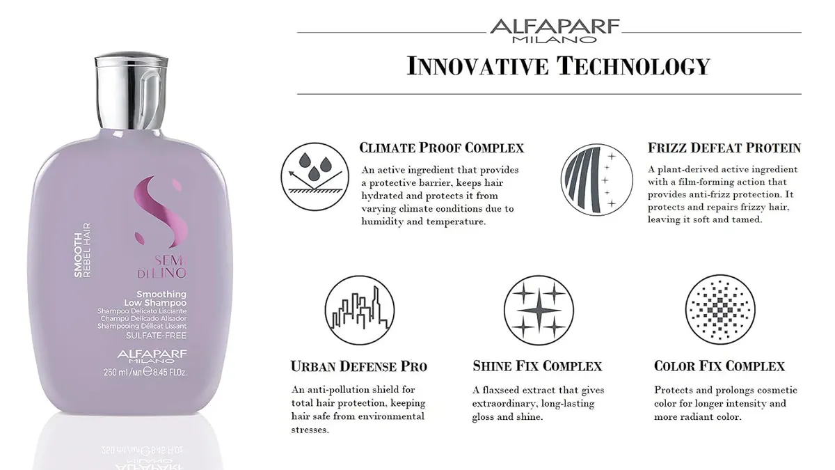 Alfaparf Milano Semi di Lino Smooth Smoothing Low Shampoo 250ml, view 5