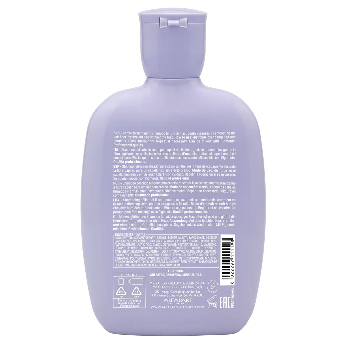 Alfaparf Milano Semi di Lino Smooth Smoothing Low Shampoo 250ml, view 9