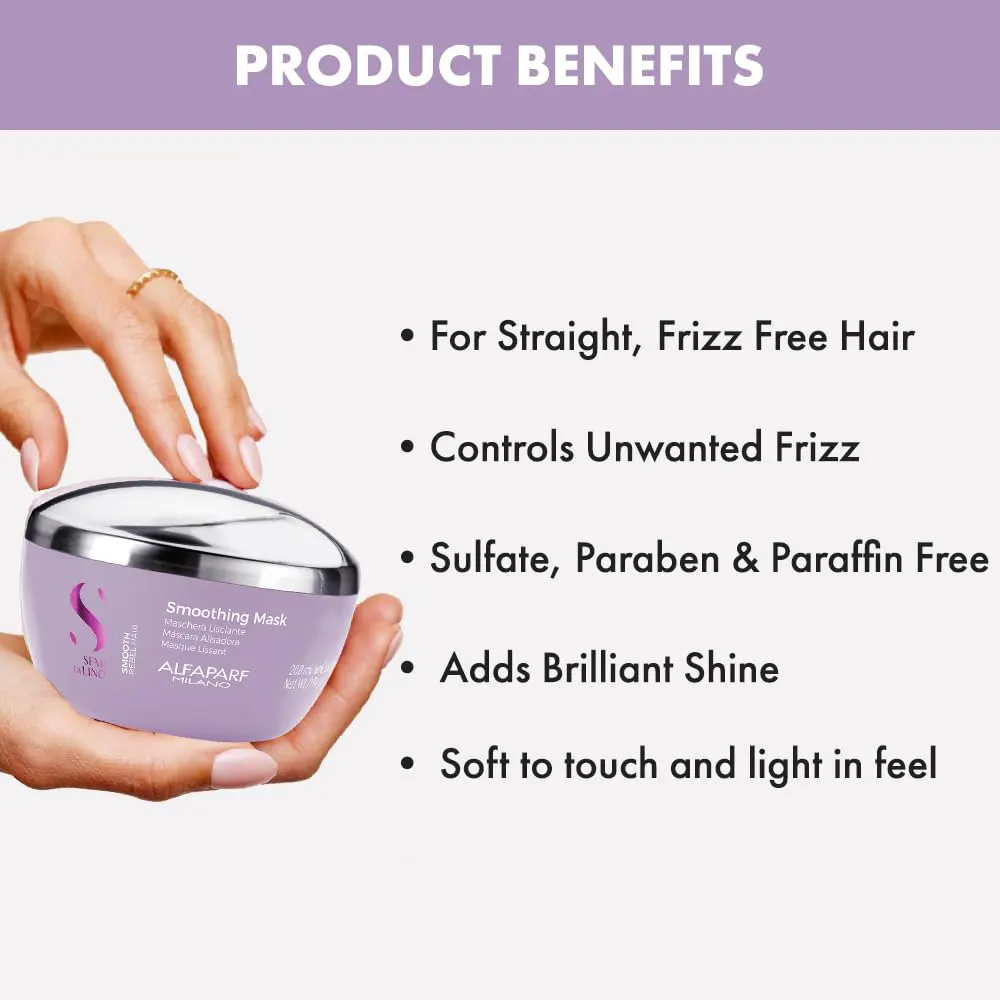Alfaparf Milano Semi di Lino Smooth Smoothing Mask 200ml, view 4