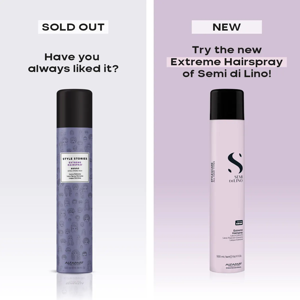 Alfaparf Milano Semi di Lino Style & Care Extreme Hairspray 500ml, view 3