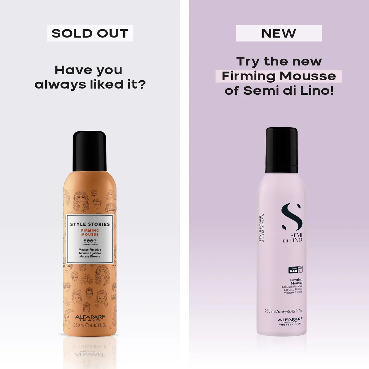 Alfaparf Milano Semi di Lino Style & Care Firming Mousse 250ml, view 3