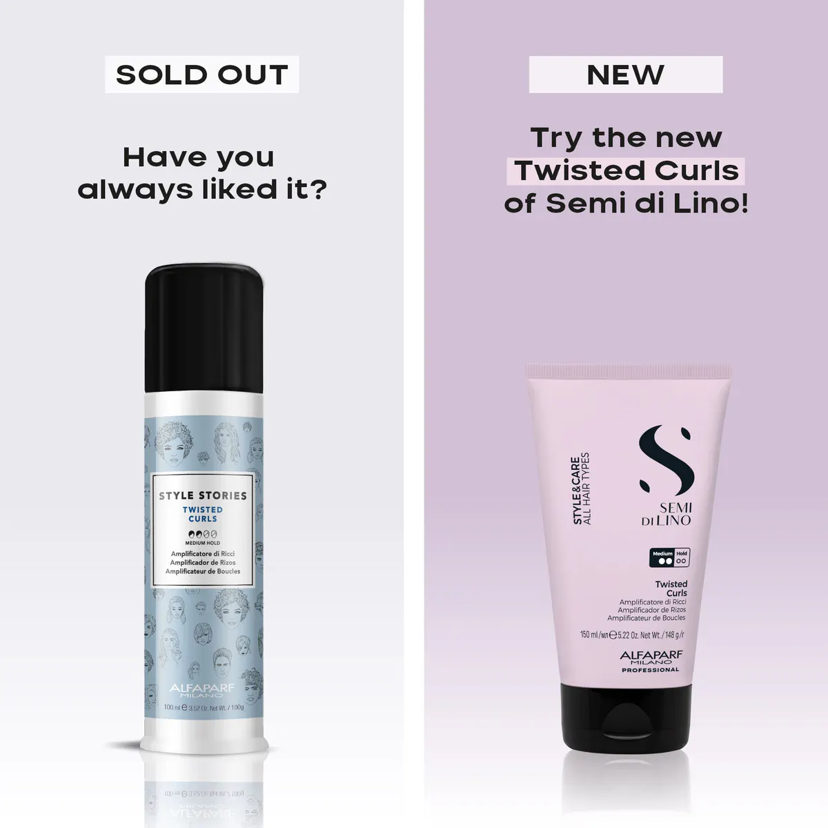 Alfaparf Milano Semi di Lino Style & Care Twisted Curls 150ml, view 3