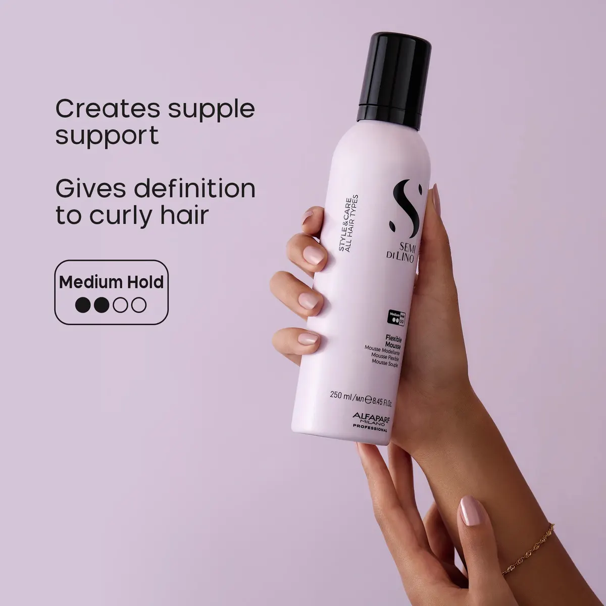Alfaparf Milano Semi di Lino Styling Flexible Mousse 250ml, view 6