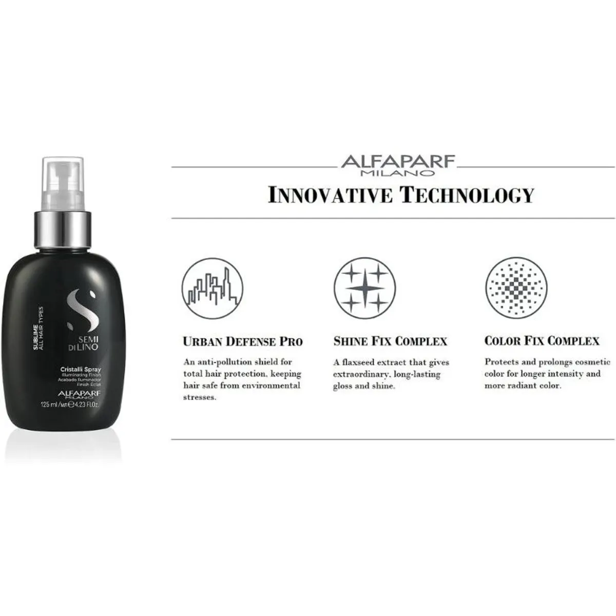 Alfaparf Milano Semi Di Lino Sublime Cristalli Spray 125ml, view 4