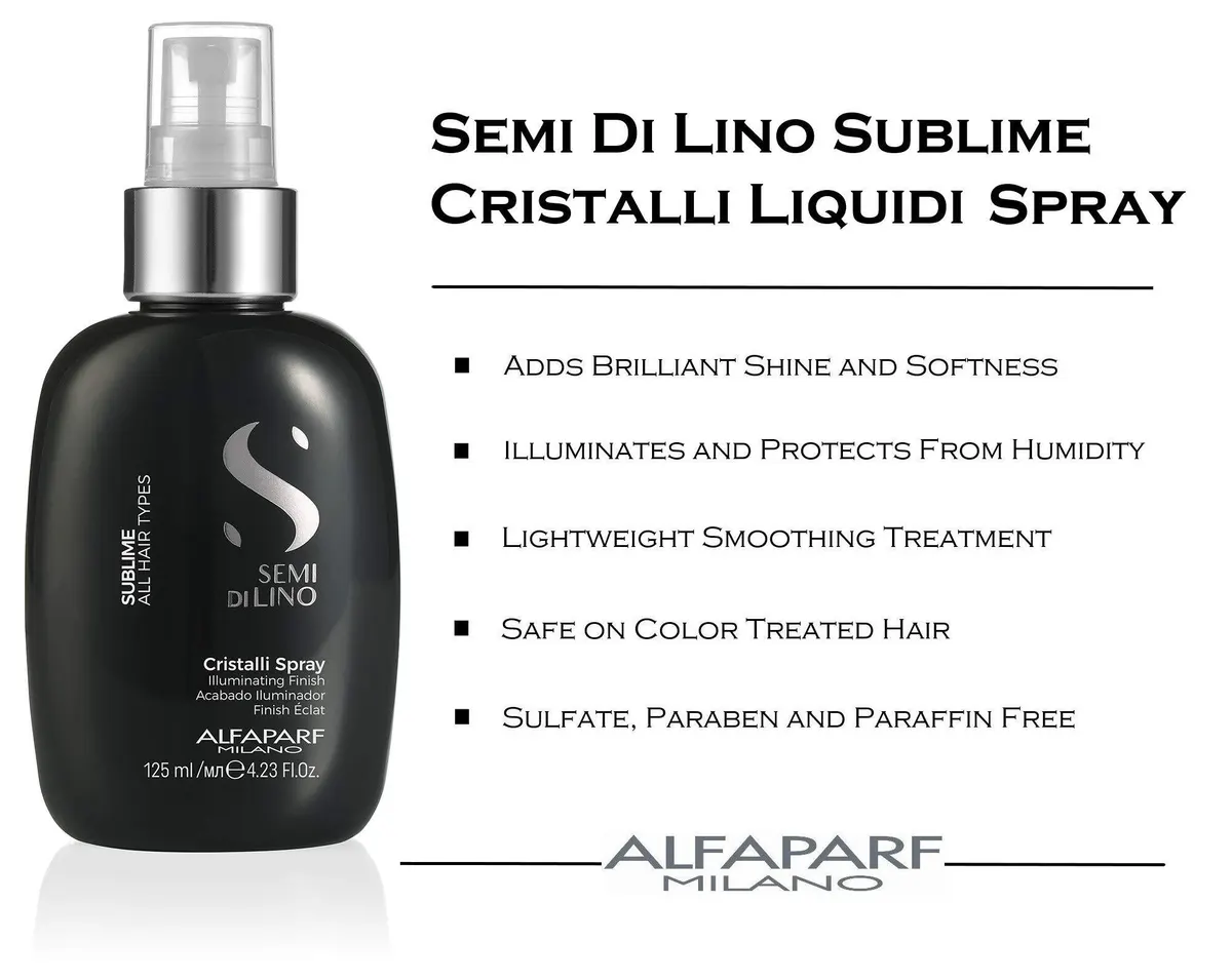 Alfaparf Milano Semi Di Lino Sublime Cristalli Spray 125ml, view 6